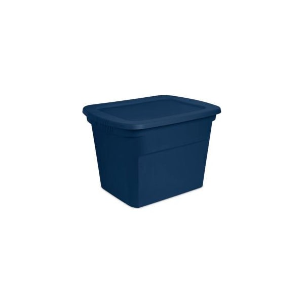 Sterilite Storage Tote, 18 gal, 23-1/2 in L x 18-3/8 in W x 16-1/8 in H, Blue Morpho, 8 PK 17311C08 - main